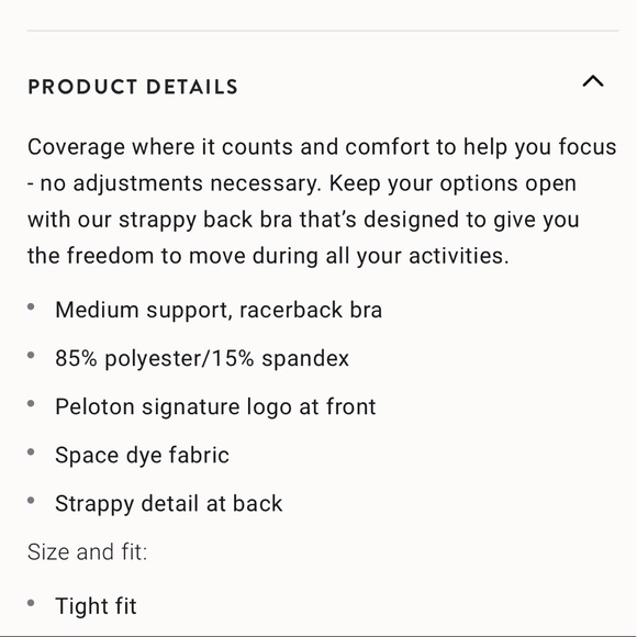 NEW Peloton Space Dye Heathered Strappy Bra Sports Bra Purple - Picture 10 of 12